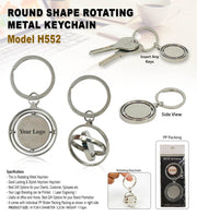 Round Shape Rotating Metal Keychain GC H552