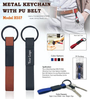 Metal Keychain with PU Belt GC H557