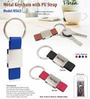 Metal Keychain with PU Strap GC H563