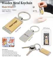 Wooden Metal Keychain GC H566
