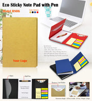 Eco Stickon Note Pad With Pen GC H806