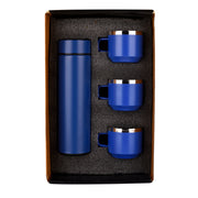 Honor Matte Blue Temperature Bottle With 3 Steel Cups EK37429