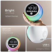 Hue Digital Alarm Clock Speaker