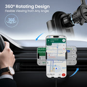 Charge Clamp 4 AC Vent Mount Mobile holder with Wireless Car Charger