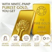 LOTUS 24K (999.9) 5 GM GOLD BAR