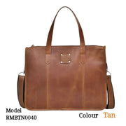 Leather Office Laptop Messenger Bag 0040 Tan Brown