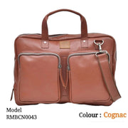 Leather Office Laptop Messenger Bag 0043 Tan
