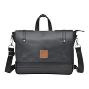 Leather Office Laptop Messenger Bag 0044 Black