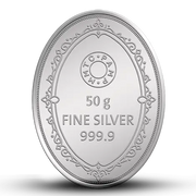 MMTC PAMP KING (999.9) 50 GM SILVER OVAL COIN