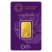 MMTC-PAMP LOTUS 24K (999.9) 10 GM GOLD BAR