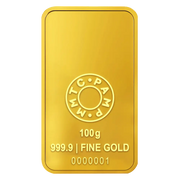 MMTC-PAMP LOTUS 24K (999.9) 100 GM GOLD BAR
