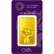 MMTC-PAMP LOTUS 24K (999.9) 50 GM GOLD BAR