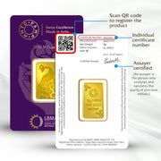MMTC-PAMP PEACOCK 24K (999.9) 2 GM GOLD BAR