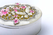 Oval Enameled Jewelry Box