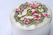Oval Enameled Jewelry Box