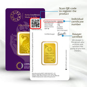 PEACOCK 24K (999.9) 10 GM GOLD BAR