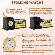 Personalised Black with Printed Name Plate with Calendar, Mobile stand, Pen Stand and Clock