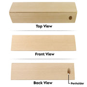 Personalised Wooden Desk Name Plate with Pen holder