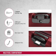Connex, 20" Global Hardside Carry-On, Red