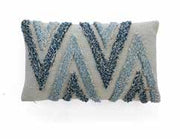Pluchi Arrowhead Cushion Cover 30 cm X 50 cm sky Blue, Steel Blue & Natural