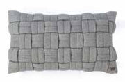 Pluchi Basket Knit Cushion Cover 30 cm x 50 cm Light Grey Melange