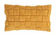 Pluchi Basket Knit Cushion Cover 30 cm x 50 cm Mustard