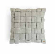 Pluchi Basket Knit Cushion Cover Light Grey Melange