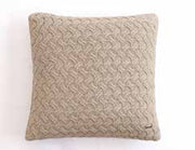 Pluchi Criss Cross Cushion Cover Light Beige Melange