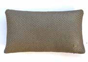 Pluchi Cushion Cover Moss Knit with Foil Print 30 cm X 50 cm Dark Pewter & Dull Gold