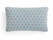 Pluchi Geometric Cushion Cover 30 X 50 Alice Blue & Natural