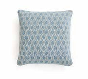 Pluchi Geometric Cushion Cover 40.40 Alice Blue & Natural