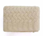 Pluchi Knitted Throws Criss Cross Throws Natural