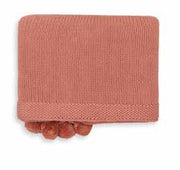 Pluchi Knitted Throws Jersey Chunky Knit Coral