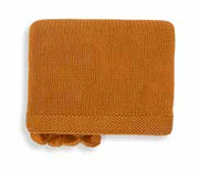 Pluchi Knitted Throws Jersey Chunky Knit Mustard