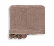 Pluchi Knitted Throws Jersey Chunky Knit Stone
