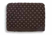Pluchi Knitted Throws Popcorn Knit Choclate Brown