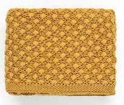 Pluchi Knitted Throws Popcorn Knit Mustard