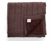 Pluchi Knitted Throws Twist Cable Throw Classical- Ac Sherpa Throw