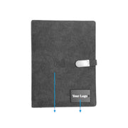 8,000 MAH Wireless Power Bank Diary with Glow LED Plate, Adjustable LED Lamp & Metal Pen GCDPB 06