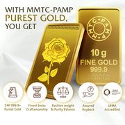 ROSE 24K (999.9) 10 GM GOLD BAR