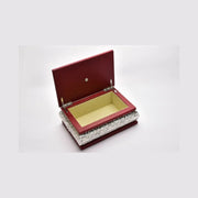 Rectangle Shaped Wooden Silver Box