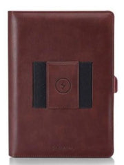 SHEAFFER SUPERBOOK ORGANIZER BROWN 12000MAH WITH VFM E9422 POLISHED CHROME PEN