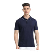SKECHERS TURKISH BLUE POLO WITH WHITE AND NAVY BLUE TIPPING