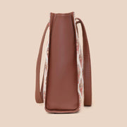 Seashell Motif White Office Tote Bag