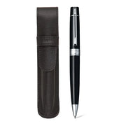 Sheaffer Gift Set Glossy Black 300 9312 Ballpoint Pen With Chrome Trim And Pen Pouch