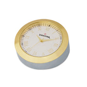 Sheaffer Gift Set ft. Bright Chrome 100 Ballpoint Pen with Gold Trims and Table Clock