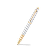 Sheaffer® 100 Chrome with Gold Trims Fountain Pen - Medium