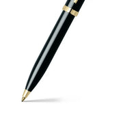 Sheaffer® 100 Glossy Black Ballpoint Pen With Gold Trims