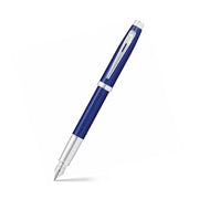 Sheaffer® 100 Glossy Blue with Chrome Trims Fountain Pen - Medium