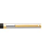Sheaffer® SAGARIS 9475 Gloss Black Barrel and Chrome Cap Ballpoint Pen With Gold Tone Trim